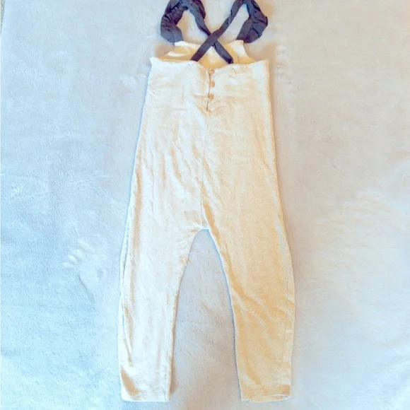 Zara Girls Ruffle Overall Jumper Gray Ivory Size 4-5 Years - Picture 10 of 10